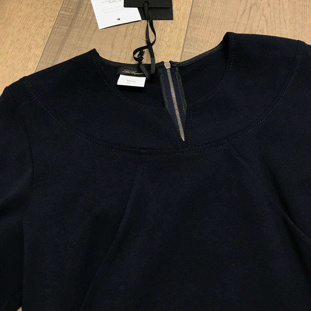Les Copains Dress Womens Size 46 US 10-12 Navy Blue BVM Spa Sheath Back Zip NEW - Picture 8 of 16